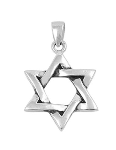 Pendentif étoile de David 22 mm en argent