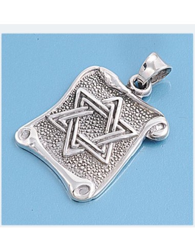 Pendentif étoile de David 22 mm en argent