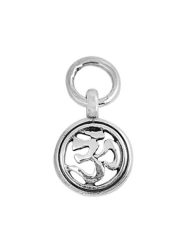 Pendentif Om Aum 12 mm bijou en argent