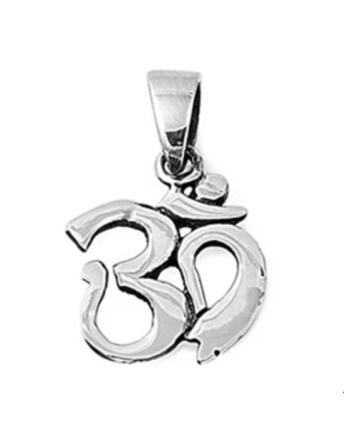Pendentif Om Aum ethnique 16 mm bijou en argent