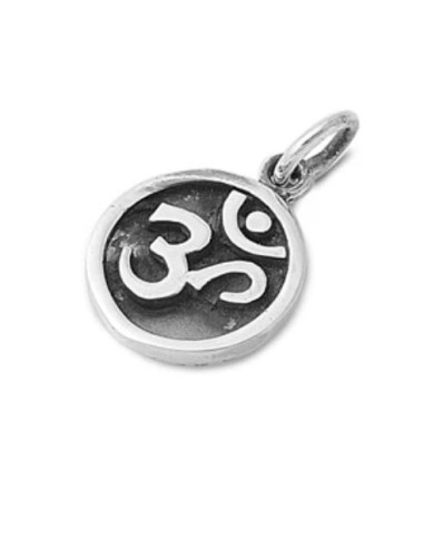 Pendentif Om Aum ethnique 16 mm bijou en argent