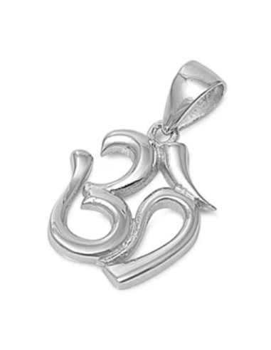 Pendentif Om Aum ethnique 17 mm bijou en argent