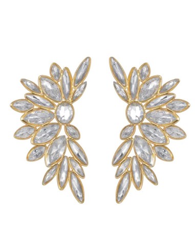 Boucles d'oreilles strass bijou en acier