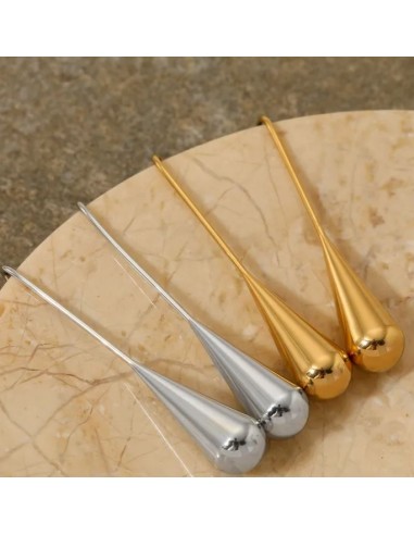 Boucles d'oreilles pendantes en acier