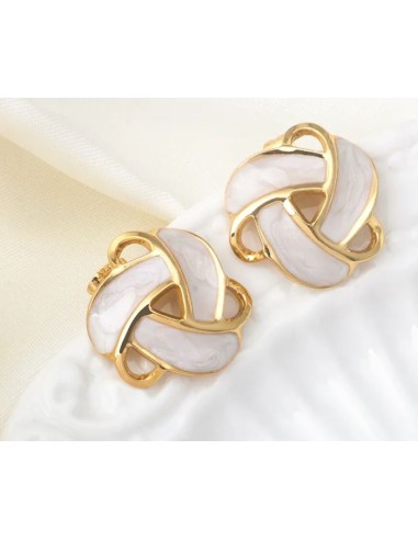 Boucles d'oreilles en acier doré