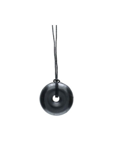 Shungite pendentif donut en 4 cm