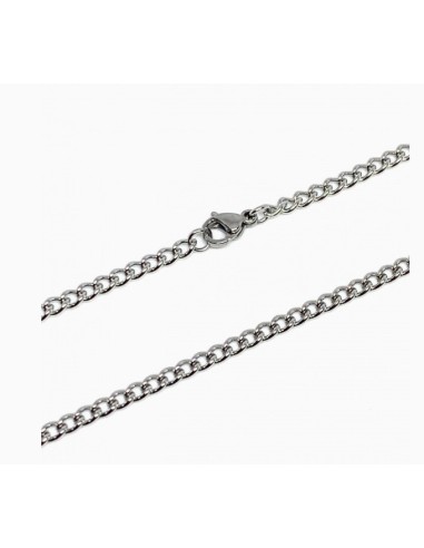 Chaîne maille gourmette bijou en acier en 3 mm