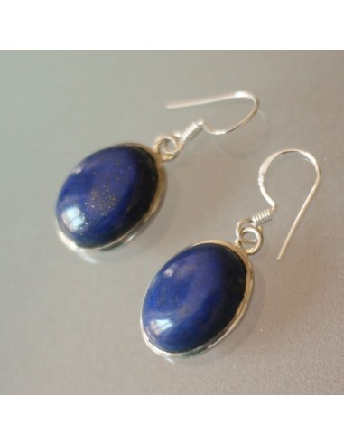 Boucles d'oreille lapis lazuli en argent modèle Akokusu