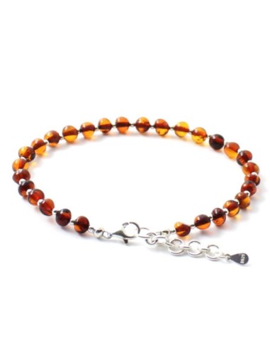 Cheville bracelet ambre en 24 cm