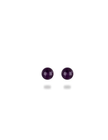 Boucles d'oreilles pierre améthyste en 8 mm