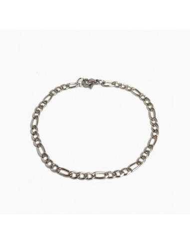 Bracelet maille figaro 1-3 acier en 3.5 mm