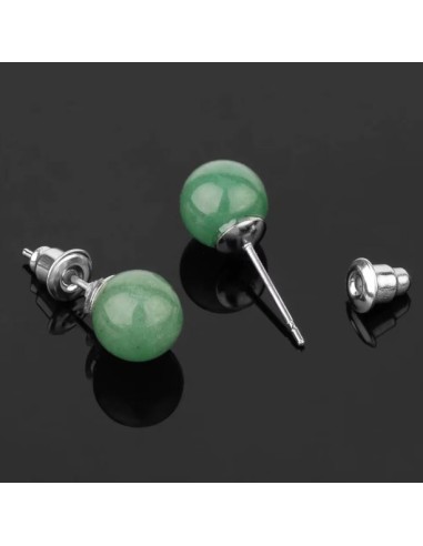 Boucles d'oreilles en Aventurine en 8 mm
