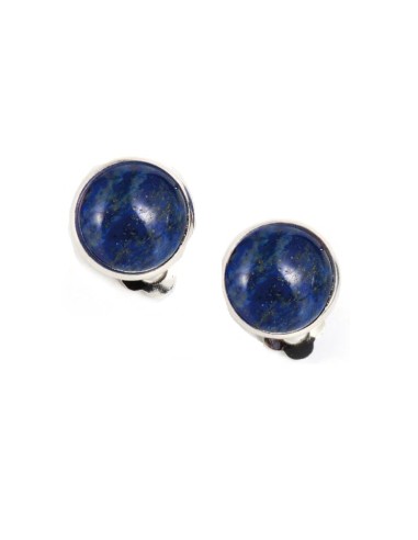 Boucles d'oreilles lapis lazuli clip en 14 mm