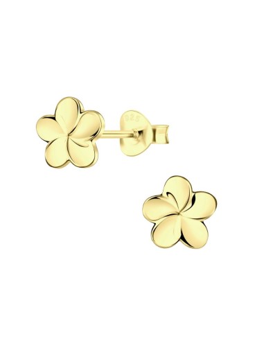 Boucles d'oreilles petites fleurs dorées