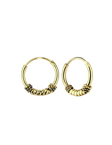 Boucles d'oreilles créoles 12 mm bijou en plaqué or