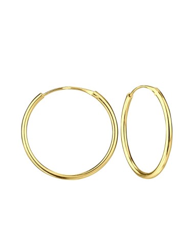 Créoles 20 mm bijou en plaqué or
