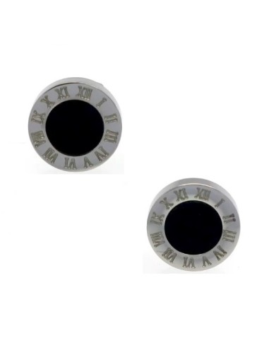 Boucles d'oreilles chiffres romains en acier
