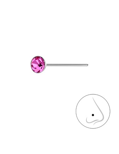 Piercing de nez à plier brillant rose