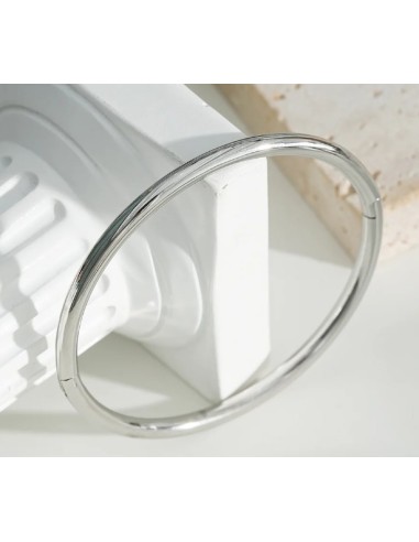 Bracelet jonc acier rigide ouvrant