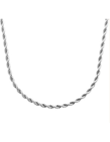 Chaîne maille corde en acier 55 cm x  4.6 mm