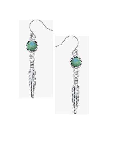 Boucles d'oreilles plumes en  argent