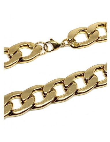 Chaîne maille gourmette 16 mm bijou en acier en 60 cm