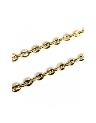 Collier grain de café acier 60 cm x 6 mm 