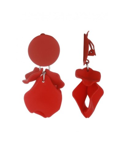 Boucles d'oreilles à clip pétales de fleurs