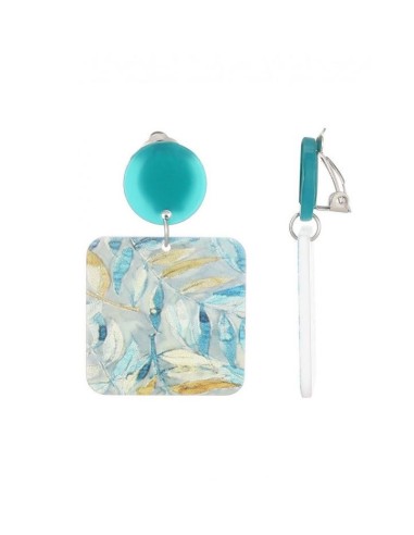 Boucles d'oreilles feuillage clip en 45 mm