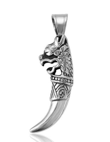 Pendentif dragon bijou en acier