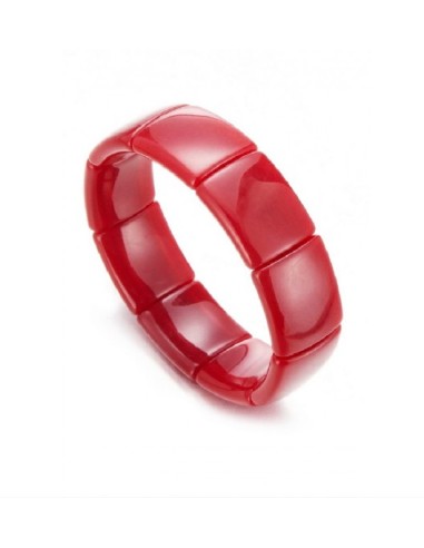 Bracelet rouge bijou en résine