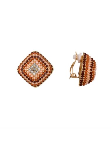 Boucles d'oreilles clip à strass