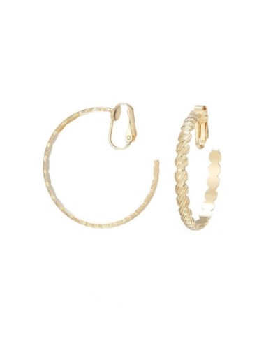 Boucles d'oreilles clip créoles