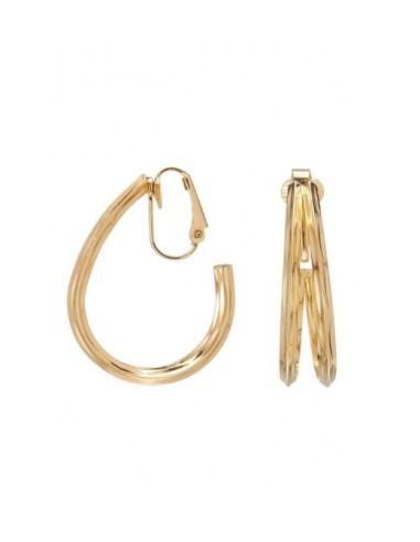 Boucles d'oreilles clip créoles en 35 mm