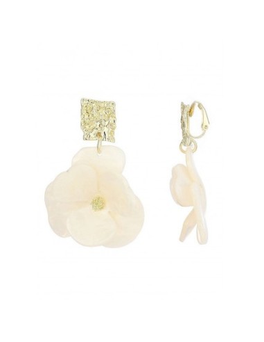 Boucles d'oreilles clip fleurs en 58 mm