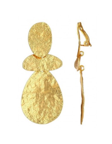 Boucles d'oreilles à clip style martelé