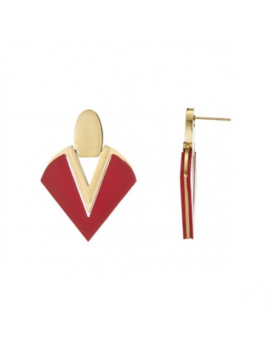 Boucles d'oreilles rouge en 40 mm