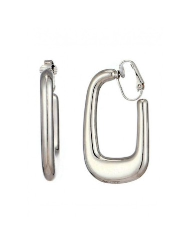 Boucles d'oreilles à clip créoles allongées