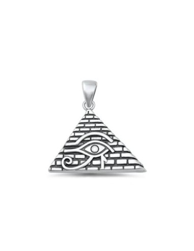 Pendentif pyramide 17 mm et œil d'Horus bijou en argent