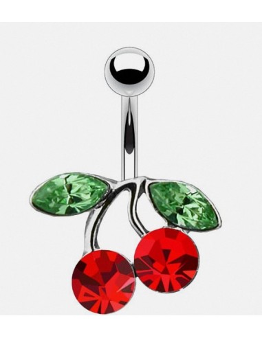 Piercing nombril cerise