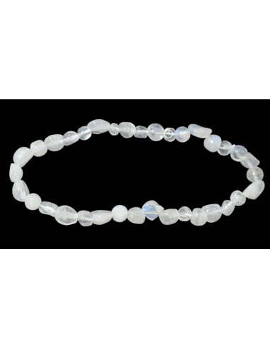Bracelet Pierre de lune peristerite bijou en pierres roulées