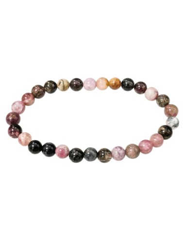 Bracelet tourmaline rose AA bijou en pierres de 6 mm