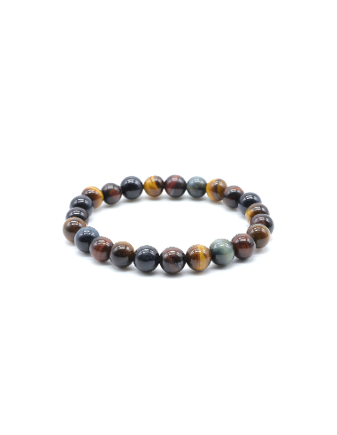 Bracelet œil Multiple perles naturelles en 8 mm