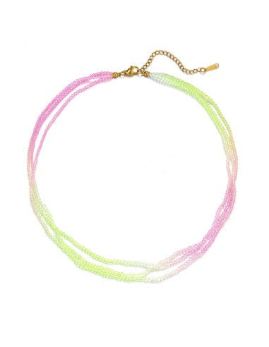 Collier cristal multicolore