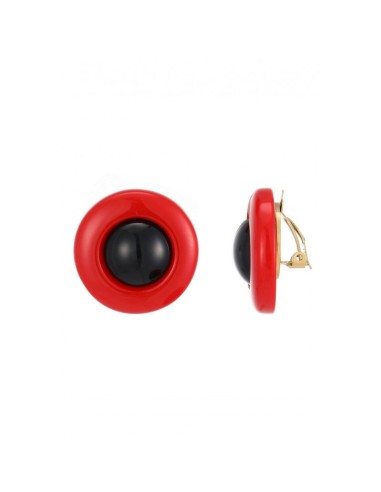 Boucles d'oreilles rouge en 40 mm