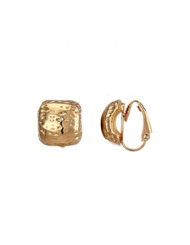 Boucles d'oreilles à clip bombées dorée ou argentée