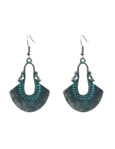 Boucles d'oreilles style antique bleu turquoise