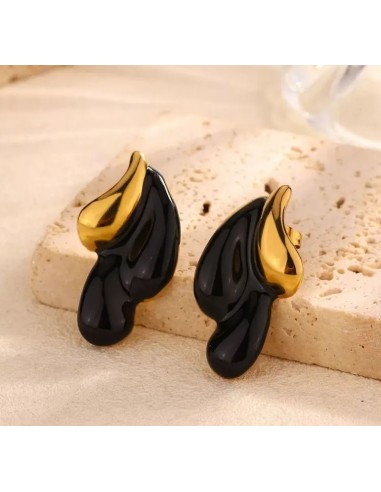 Boucles d'oreilles en acier doré