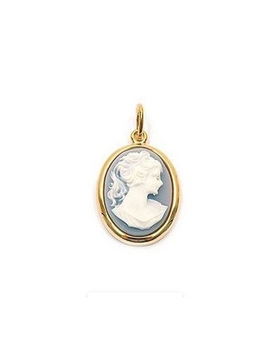 Pendentif  camée rose en Plaqué or modèle Atum