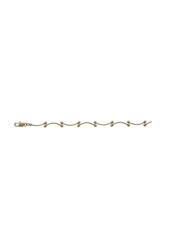 Bracelet en plaqué or style ondulé